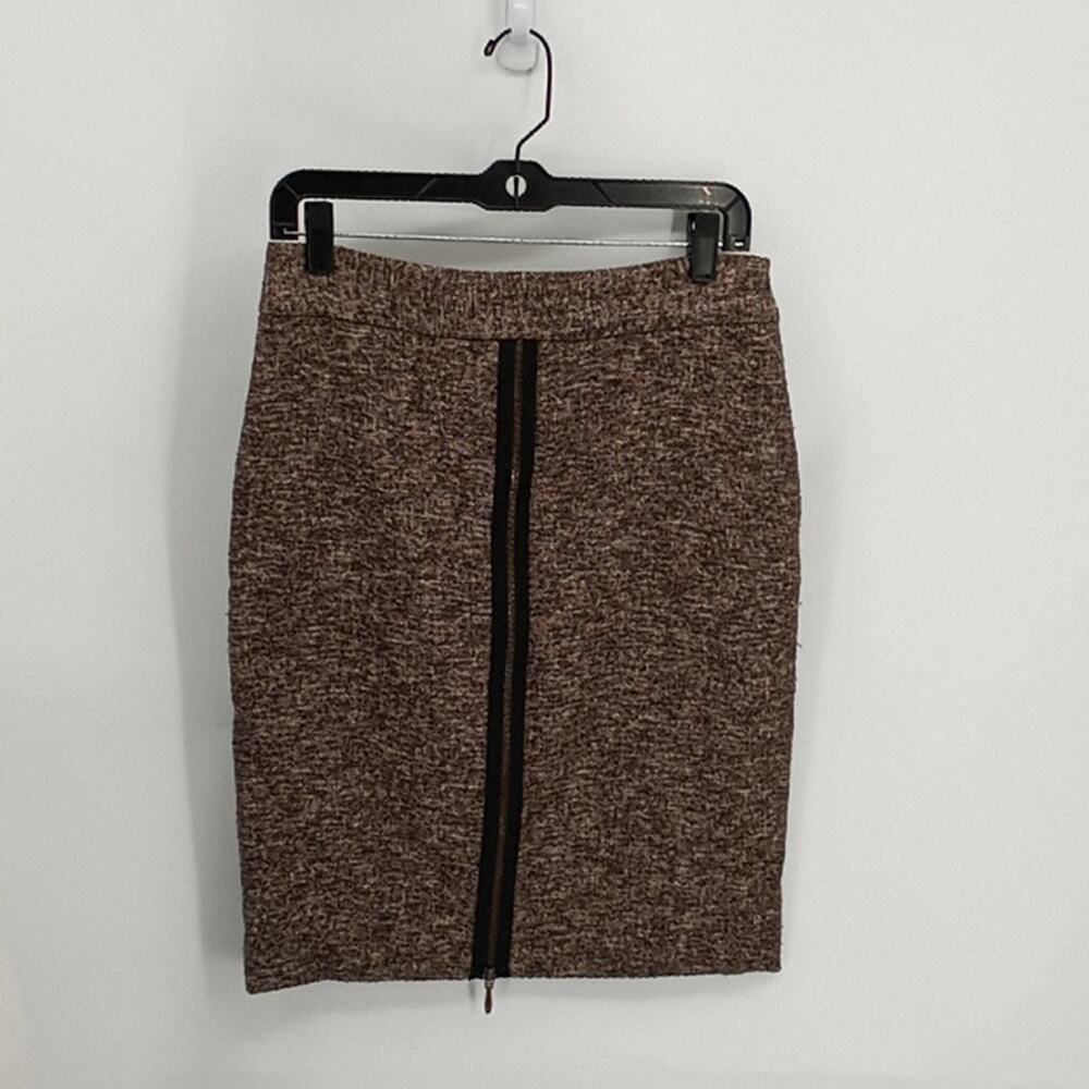 Classiques Entier Women's Brown Tweed Wool Blend Pencil Skirt Size 4 P